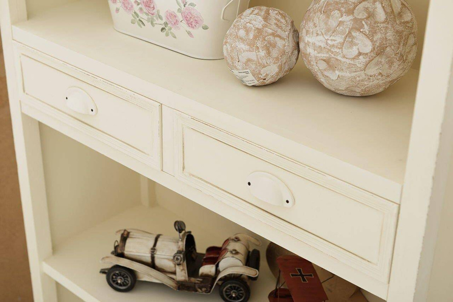 Rimini 02 Regał 2S prowansalski kremowy półki drewno/mdf