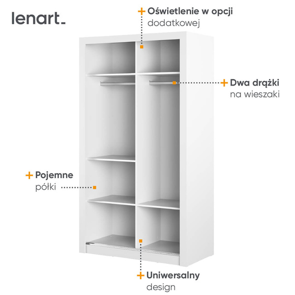 ARTI AR-19 - Szafa 2D 120 cm Biała