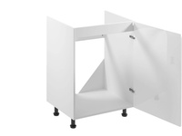 Szafka Kuchenna Dolna 1-drzwiowa Zabudowa Zlewozmywaka Prawa D60Z-P Aspen White Biały Połysk