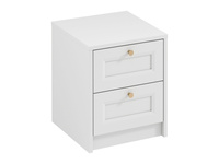 Rel SN - Szafka Nocna 2 Szuflady Biały Platynowy Mat