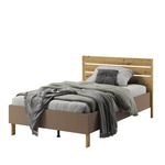 LENNY LY-08 - Łóżko 120 cm Ze Stelażem Dąb Artisan/Beż/Truflowe