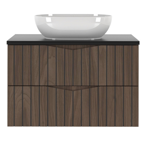 STELLA-01 - Szafka z Umywalką i Blatem 2S 80cm Orzech Zestaw-2