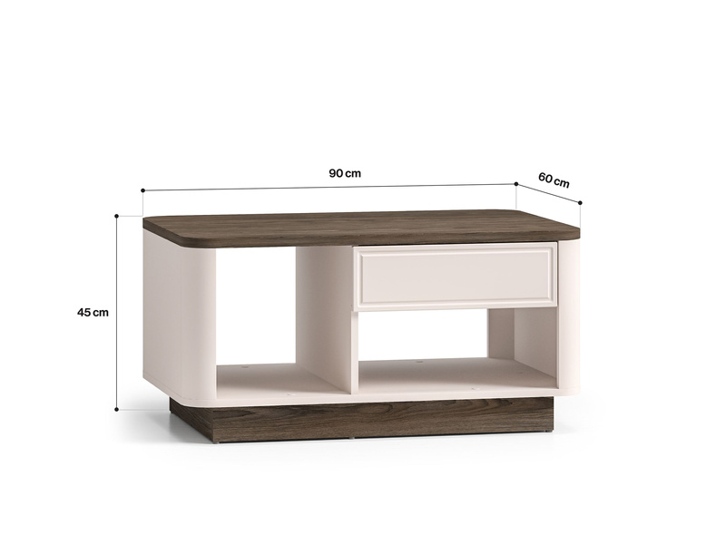 Ławostół Stolik Kawowy 1S VILAVIO 06 Dąb Windmill Dark Cashmere