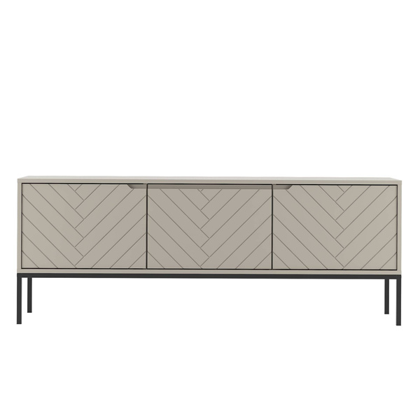 ASPEN-01 - Komoda RTV 3-drzwiowa Kaszmir Czarny Stelaż