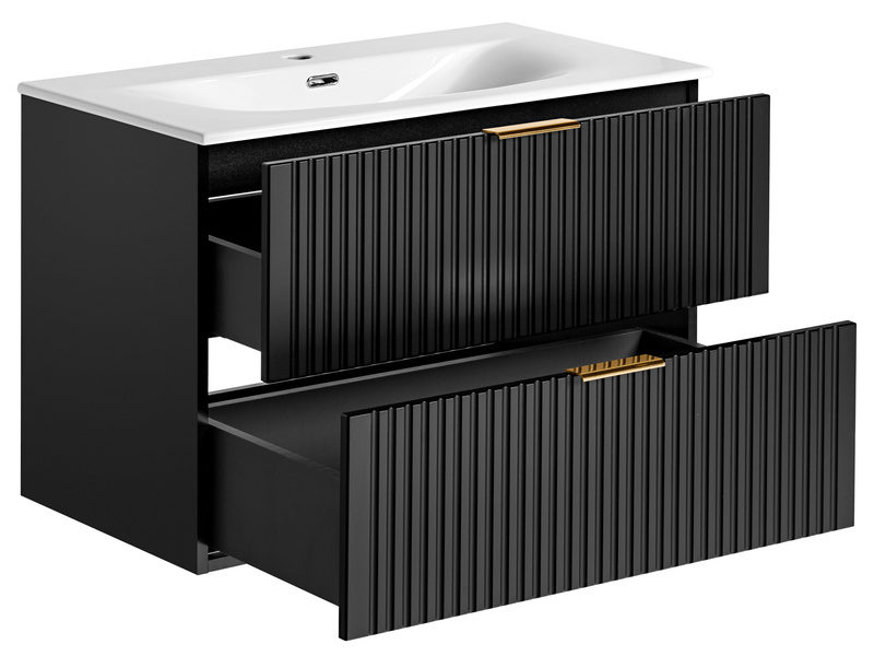 Szafka z Umywalką 80 cm ADEL BLACK