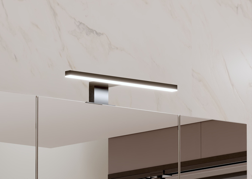 ALA - Lampa LED Nad Szafkę 30 cm Czarny 230V IP44