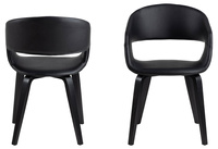 Actona Krzesło Z Podłokietnikiem Nova Czarne