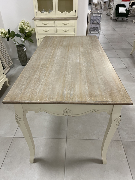 Rimini 026 Stół prowansalski kremowy beżowy blat drewno/mdf_01