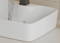 Umywalka Ceramiczna Nablatowa Lars 48 cm Biały Połysk