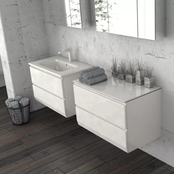 Oristo BRYLANT UNI Szafka z umywalką 120 cm biały połysk