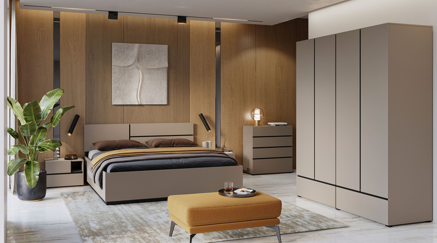 Cross S - Komoda 4 Szuflady Congo Czarny Onyks Mat