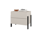 Jukon S - Szafka Nocna 2S Kaszmir Czarne Metalowe Nogi