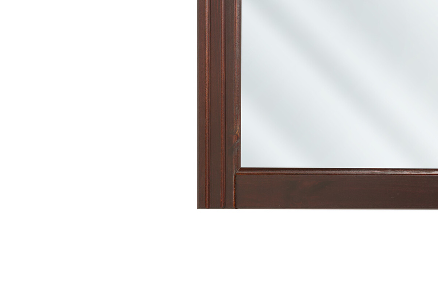 Klasyczne lustro w brązowej ramie Retro