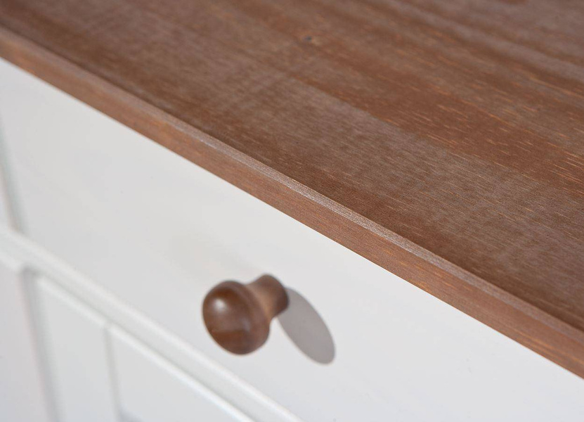 Komoda z szufladami WESTERLAND 4 drewniana biała