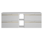 ESPERO-02 - Szafka pod Umywalkę z Blatem i Regałem 4S 140cm Biały Mat Zestaw-7