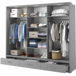 ARTI AR-01-3L - Szafa 3D3S Z Oświetleniem Szara