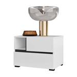 Cross S - Szafka Nocna 2 Szuflady Biały Czarny Onyks Mat