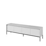 TREND TR-06 - Szafka RTV 4-drzwiowa Z Oświetleniem Biała/Czarna