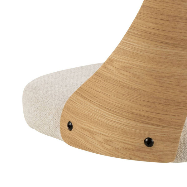 Actona Krzesło Do Jadalni Obrotowe Lucy Dąb Olejowany Beżowy Czarny Mat