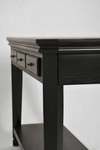 Cesena CE012 Konsola 3S z półką klasyczna czarna metalowe uchwyty drewno/mdf