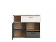 Twenty TWEK01 - Komoda 1D2S Dąb Honey Castello/Biała/Szara