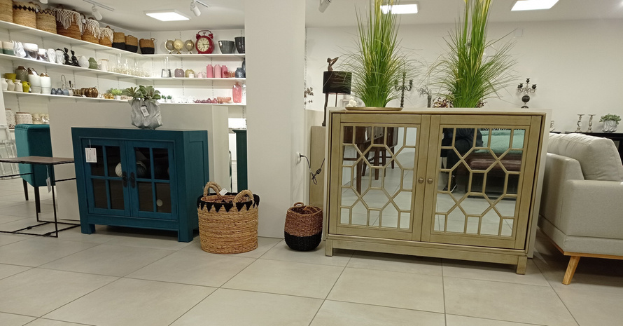 AV1550-50 Komoda lustrzana 2D Avola Silver Gold