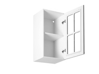 Szafka Kuchenna Górna Witryna 1-drzwiowa G40S P/L Linea Grey Szary Mat