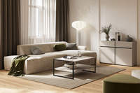 Eko - Stolik Kawowy Prostokątny Congo Czarny Metal