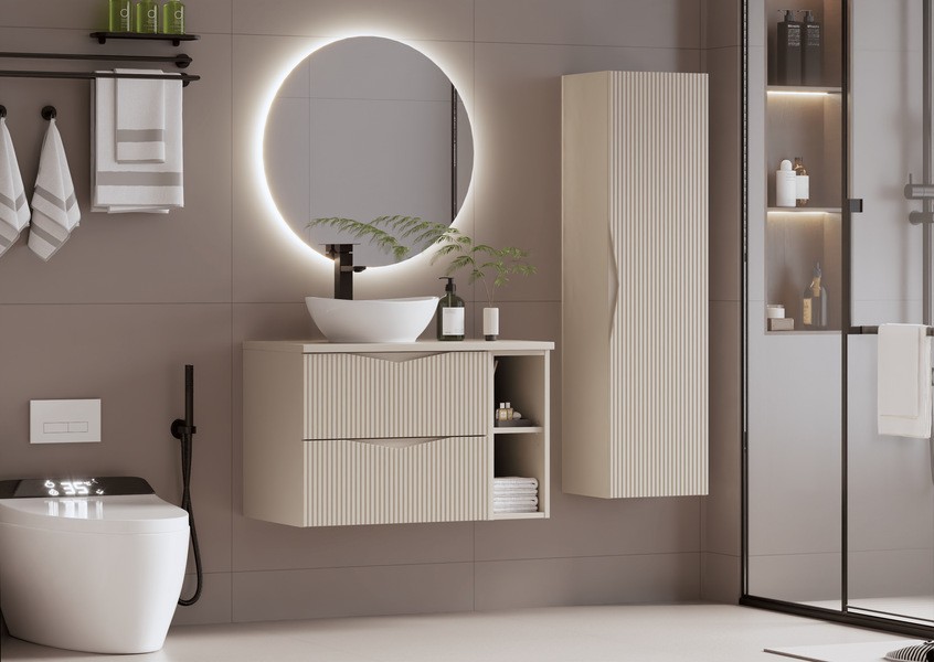 Blat Łazienkowy 80 cm Piasek Pustyni