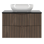 STELLA-01 - Szafka z Umywalką i Blatem 2S 80cm Orzech Zestaw-2