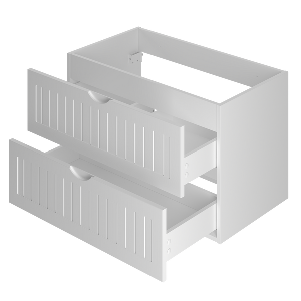 MONA-01 - Szafka pod Umywalkę z Blatem 2S 80cm Biały Mat Zestaw-1
