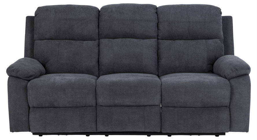 Mora Sofa 3-Osobowa Ciemnoszara Elektryczna Funkcja Odchylania