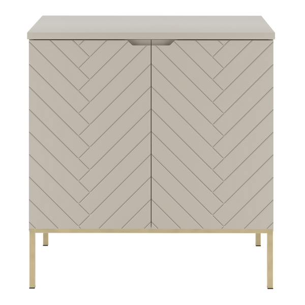 ASPEN-08 - Szafka pod Umywalkę z Blatem 2D 80cm Kaszmir Zestaw-1 Złoty Stelaż