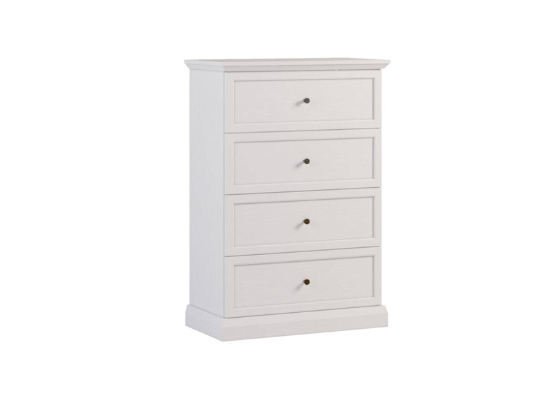 Lucca K4S - Komoda 4 Szuflady Biały Opal/Dąb Craft