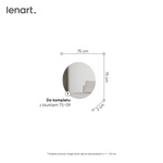 TREND SYPIALNIA TS-08 - Lustro Wiszące z LED Beż Piaskowy Czarny Mat