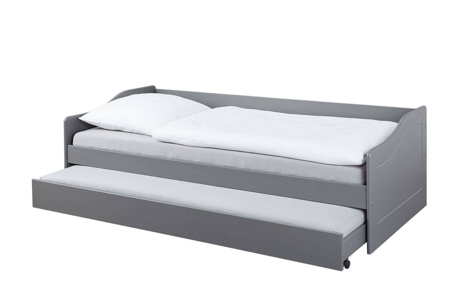 Łóżko MALTE 90x200 drewniane szare