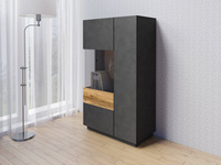 Silke Komoda 2-drzwiowa Wysoka Lewa Matera / Dąb Wotan