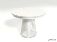 GARDA - Stół Okrągły Rozkładany Biel Alpejska