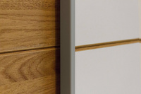 Galaxy – Szafa 2-drzwiowa Przesuwna 200 cm Biały / Dąb Beaufort