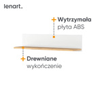 STORY SO-14 - Półka Wisząca Biała/Dąb Nash