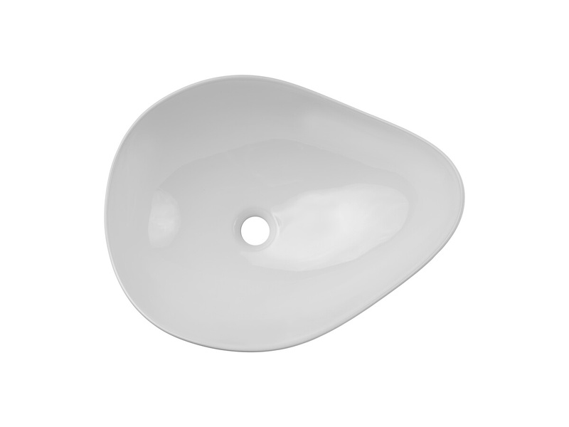 Umywalka Nablatowa Ceramiczna CLOUD FREE WHITE E-6588 Biały Połysk