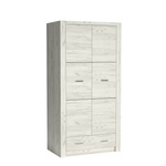 INDIANAPOLIS-1 - Szafa 2D1S Kraft Biały