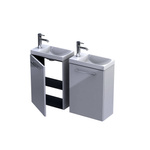 Oristo Szafka z Umywalką GEO 40 cm Biały Połysk