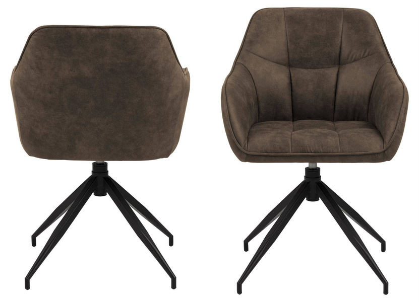 Brenda Krzesło Do Jadalni Z Podłokietnikiem Jasnobrązowe