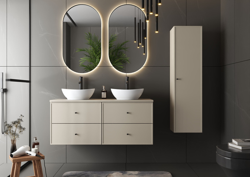 MARCO-03 - Słupek Wysoki 1-drzwiowy Kaszmir Mat