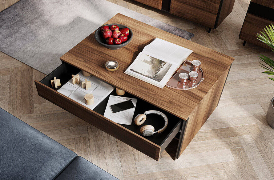 BORGA BG-08 - Stolik 1S Dąb Catania/Czarny