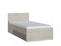 Denim DEIZ01 - Łóżko 90 1S Orzech Rockford Jasny/Cashmere/Caroline