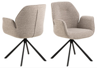 Aura beżowe krzesło z podłokietnikiem