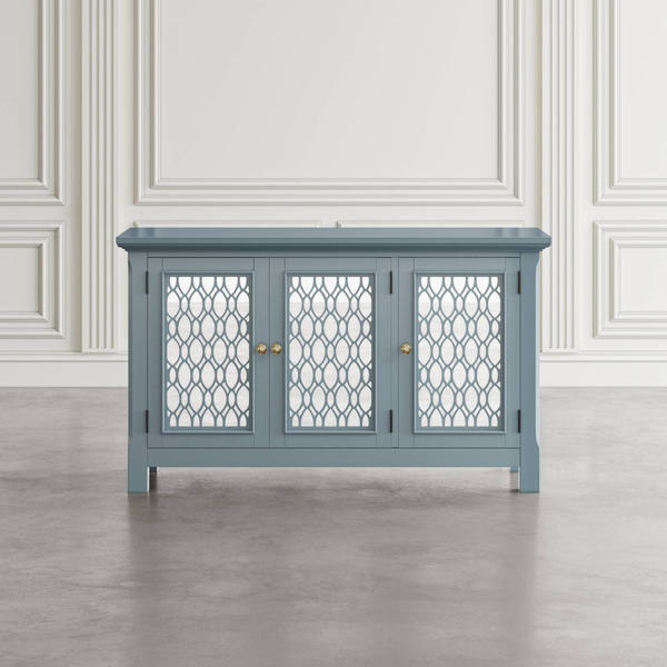 Komoda drewniana Avola AV2252-54 szaro-niebieska