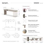 WOOW WO-11P - Biurko Prawe 3 Szuflady Szampański/Clay Grey